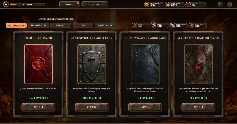 Every pack you're holding